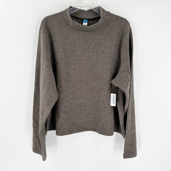 NWT Old Navy Brown Crew Neck Long Sleeve Pullover Knit Sweater Size XXL Tall - Picture 1 of 9